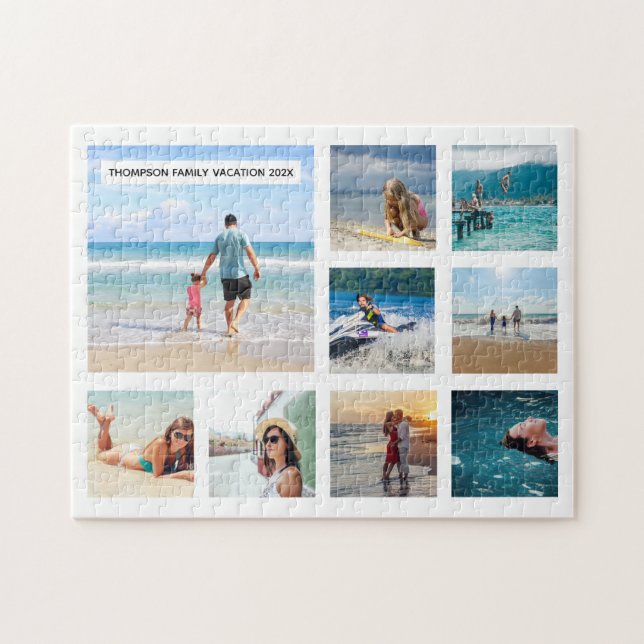 Puzzle Fotos de vacaciones familiares personalizadas romp (Horizontal)
