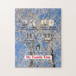 Puzzle Fotos del árbol familiar de tres generaciones en e