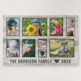 Puzzle Fotos familiares de Personalizado de granos de mad