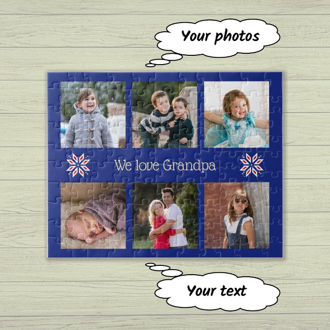 Puzzle Fotos familiares personalizado navidades de marcos (Personalize with photos and text)