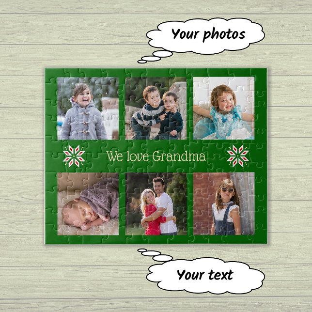 Puzzle Fotos familiares personalizado texto navidades de  (Subido por el creador)