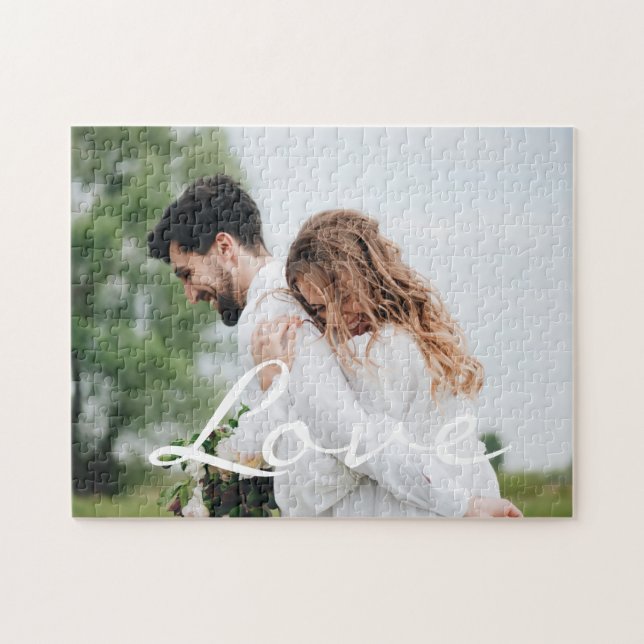 Puzzle Fotos personalizadas de la pareja de novios con es (Horizontal)