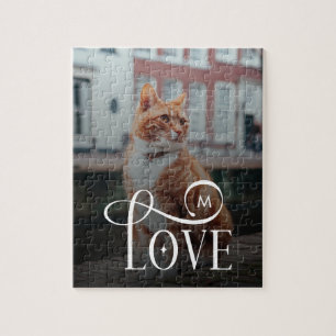 Puzzle Fotos Personalizadas de Mascotas Gatos con Monogra