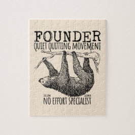 Puzzle Founder Quiet Quitting Movement Cute Sloth