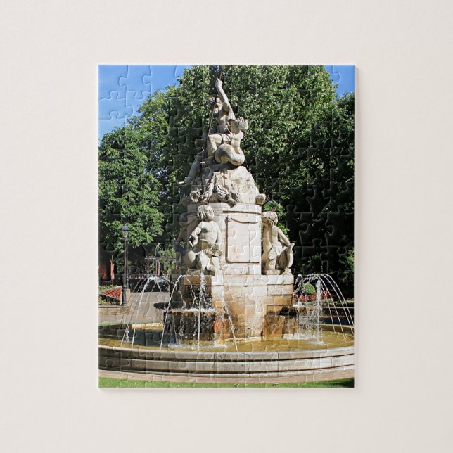 Puzzle Fountain in Leon, El Camino (Vertical)