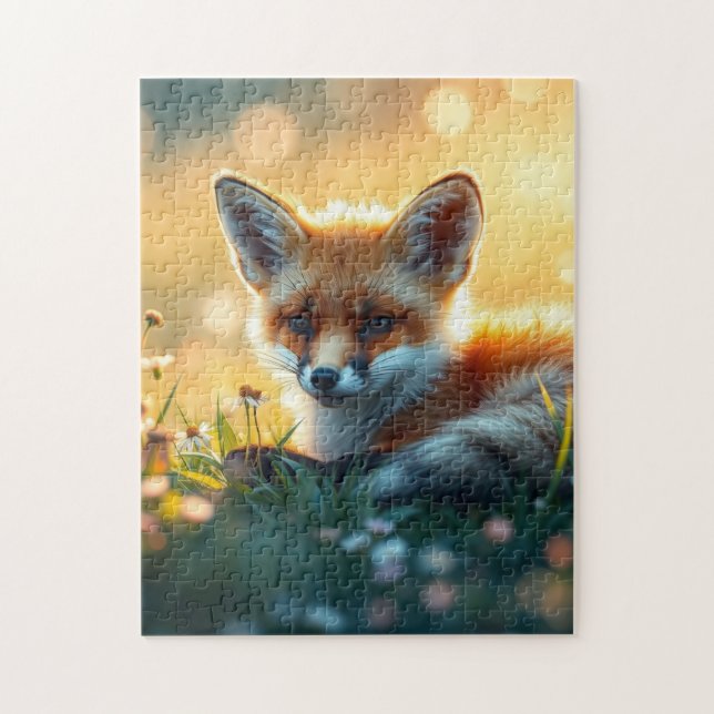Puzzle Fox al atardecer (Vertical)