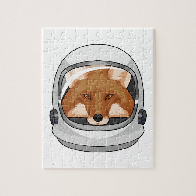 Puzzle Fox como astronauta con casco (Vertical)