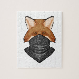 Puzzle Fox como bandido con Kerchief