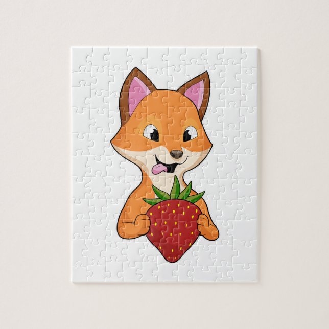 Puzzle Fox con fresa (Vertical)