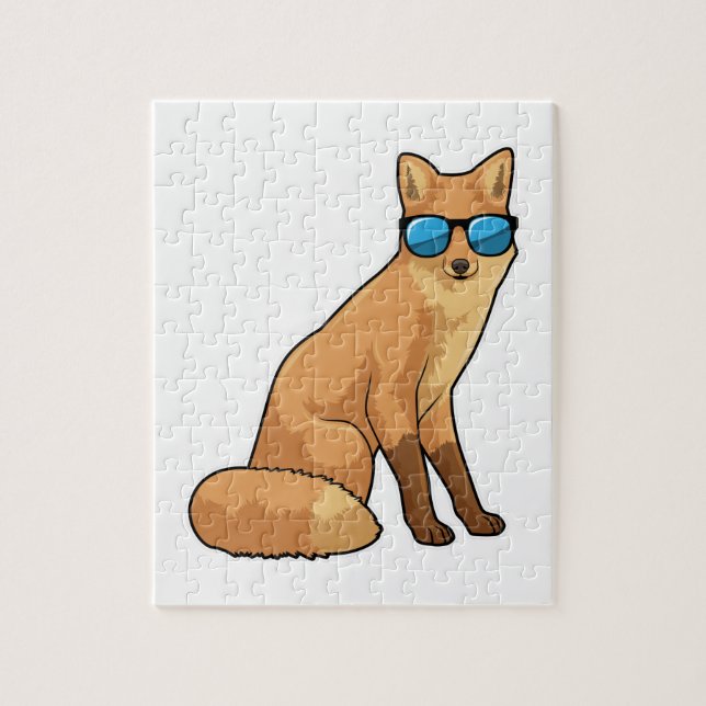 Puzzle Fox con gafas de sol (Vertical)