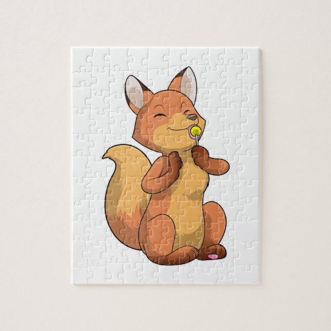 Puzzle Fox con Lollipop (Vertical)