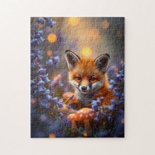 Puzzle Fox de Bebé en Bluebells