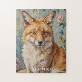 Puzzle Fox de Flores: Un Zorro Entre Flores