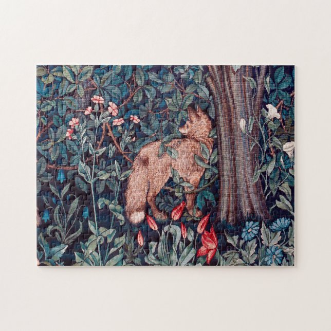 Puzzle Fox en el bosque, William Morris (Horizontal)