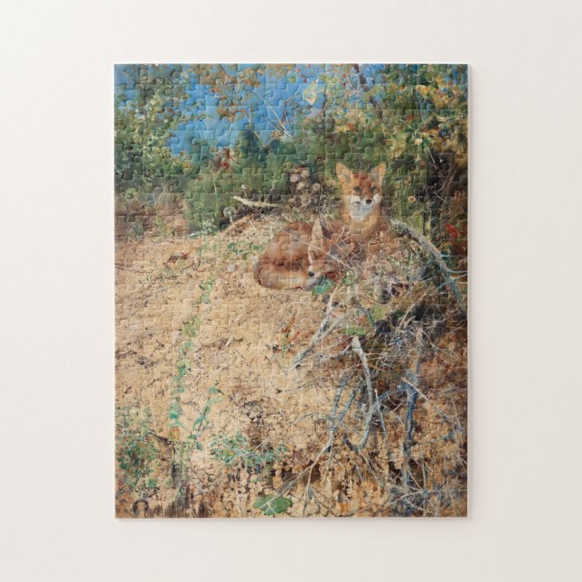 Puzzle Foxes, Bruno Liljefors (Vertical)
