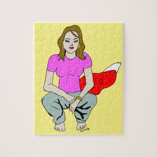 Puzzle foxy girl  (Vertical)