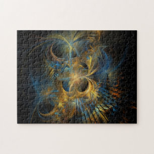 Puzzle Fracta azul y oro