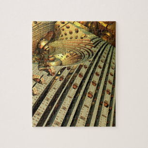 Puzzle Fractal 3D futurista
