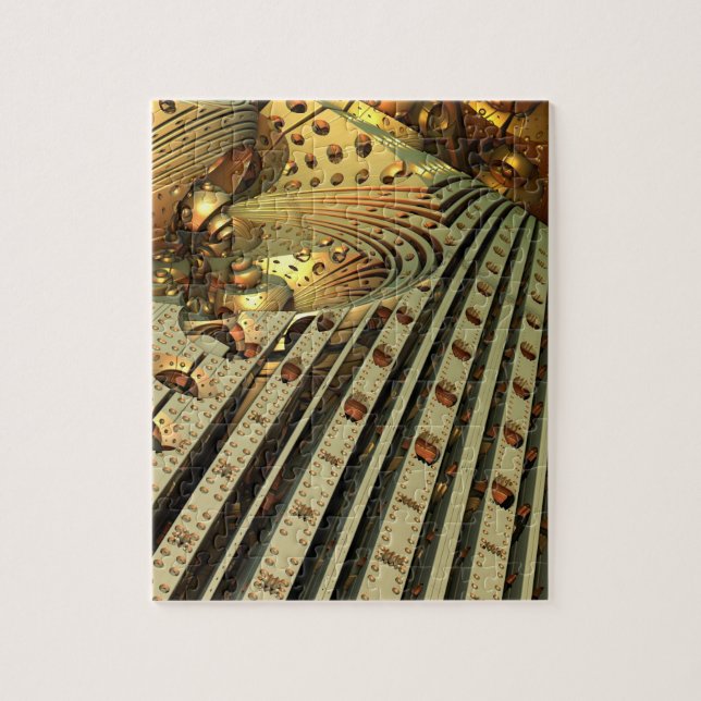 Puzzle Fractal 3D futurista (Vertical)