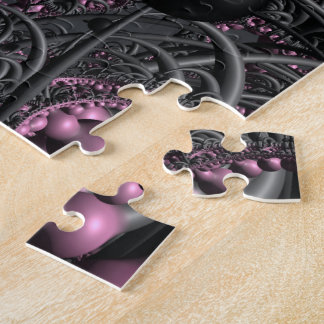 Puzzle Fractal 3D rosa y gris