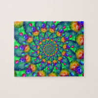 Fractal de Bokeh de la turquesa del arco iris