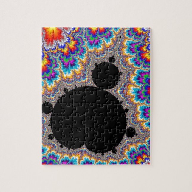 Puzzle Fractal determinado multicolor brillante de (Vertical)