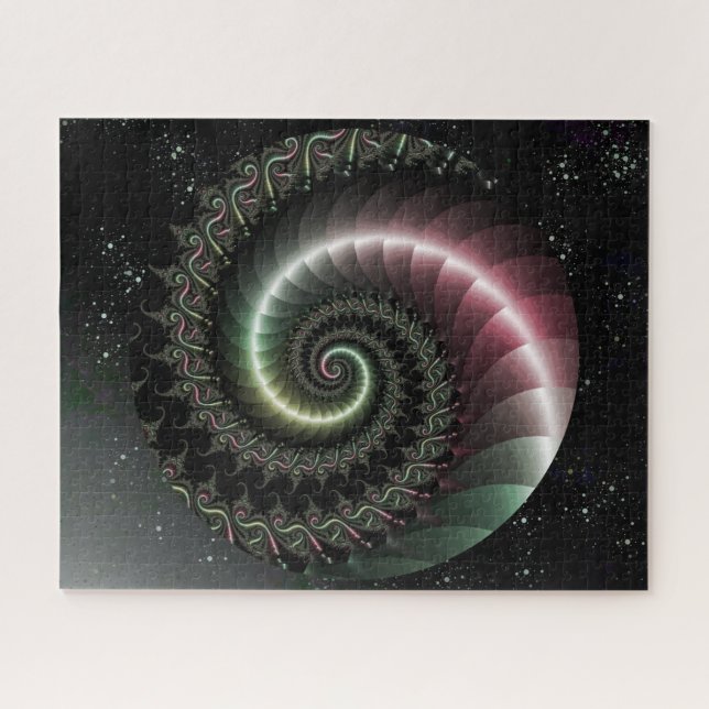 Puzzle Fractal espiral en una sierra estrellada (Horizontal)