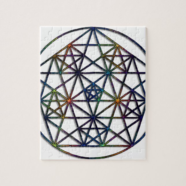 Puzzle Fractal sagrado de la geometría de la abundancia (Vertical)