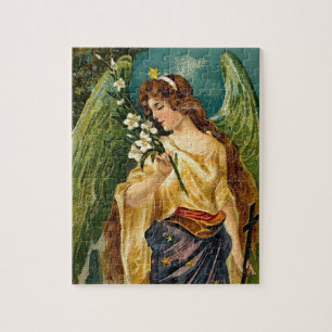 Puzzle Fragancia - ángel con las alas verdes