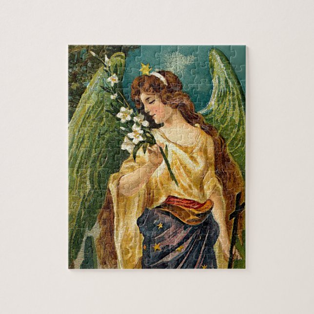 Puzzle Fragancia - ángel con las alas verdes (Vertical)