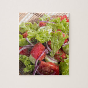 Puzzle Fragmento de la ensalada vegetariana de verduras