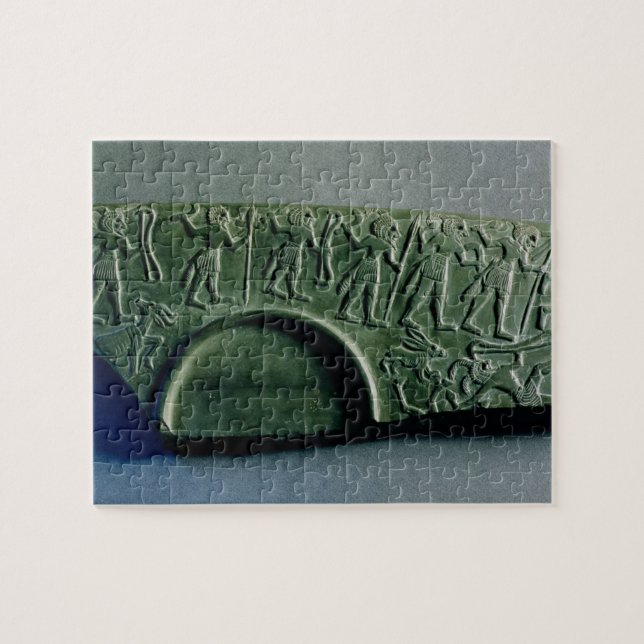 Puzzle Fragmento de una paleta con una escena de la caza, (Horizontal)