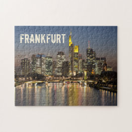 Puzzle Fráncfort Skyline Alemania Regalo de recuerdo de é