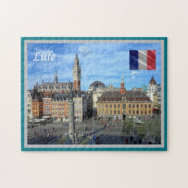 Puzzle Francia - Lilla Lille - (Horizontal)