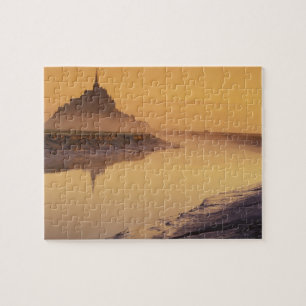 Puzzle FRANCIA, Normandía Mont St. Michel. Luz de la maña