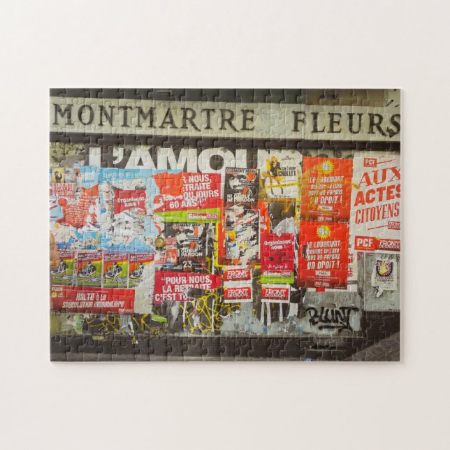 Puzzle Francia Paris Cityscape Montmartre Fleurs Area (Horizontal)