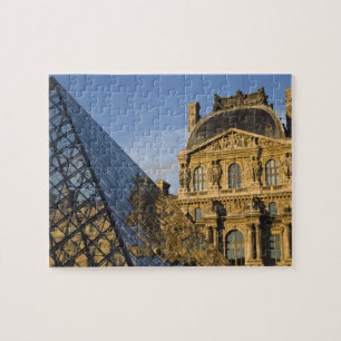 Puzzle Francia, París, Museo del Louvre y la Pirámide,