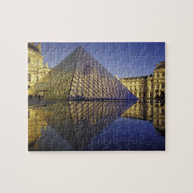 Puzzle FRANCIA, París Reflexión, Pirámide. El Louvre (Horizontal)