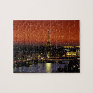 Puzzle Francia, París Vista al atardecer de la Torre Eiff