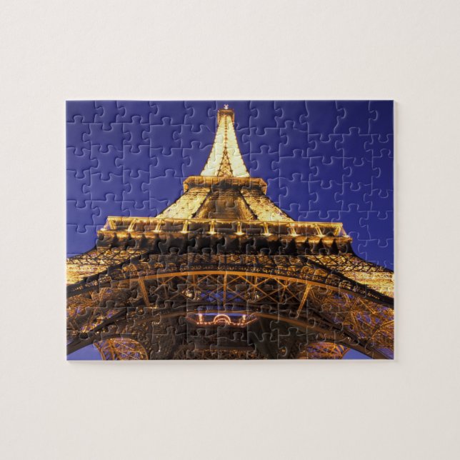 Puzzle FRANCIA, Torre Eiffel de París, vista nocturna (Horizontal)