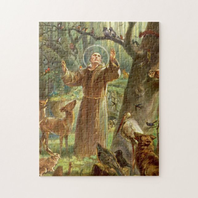 Puzzle Francisco de Asís predicando a los animales (Vertical)