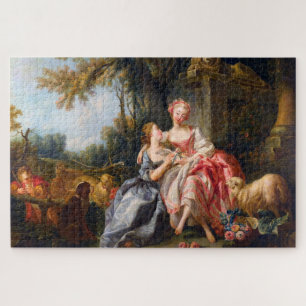 Puzzle Francois Boucher El Billet Dou rococo señoras art