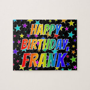 Puzzle "FRANK" Nombre, Diversión "FELIZ CUMPLEAÑOS"