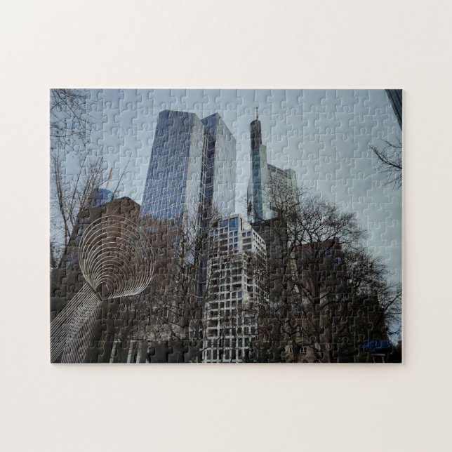 Puzzle “Frankfurt en equilibrio – Arte, árboles y  (Horizontal)