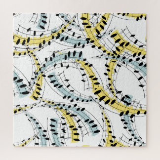 Puzzle Frases Musicales: Alegre Fondo Blanco.