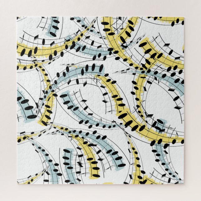 Puzzle Frases Musicales: Alegre Fondo Blanco. (Vertical)