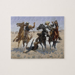 Puzzle Frederic Remington - Ayudando a un Camarada