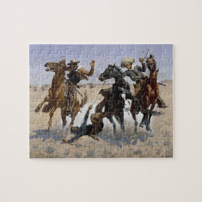 Puzzle Frederic Remington - Ayudando a un Camarada (Horizontal)