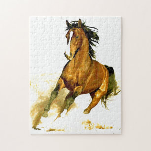 Puzzle Freedom - Running Horse Animals Art