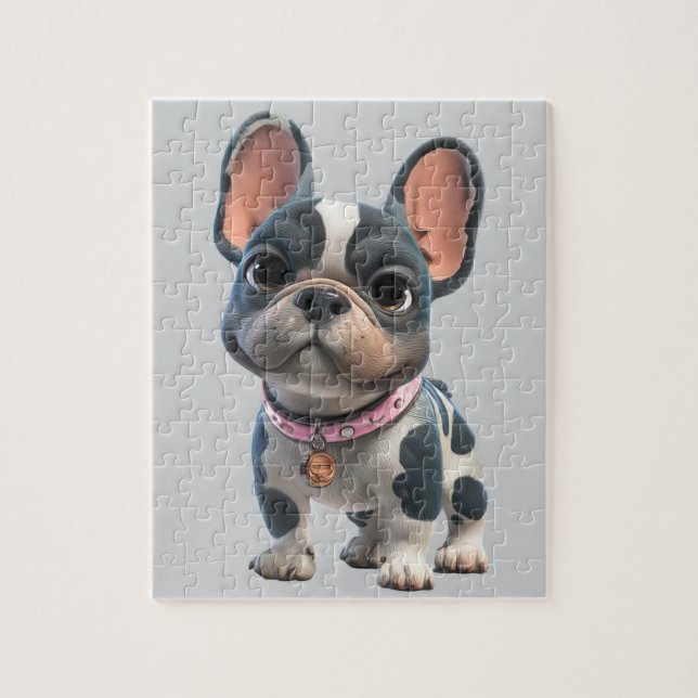 Puzzle French Bulldog  (Vertical)
